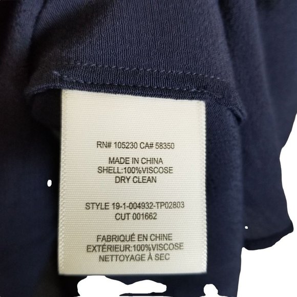 Joie Womens S Navy Blue Button Details Flared Long - Picture 9 of 9